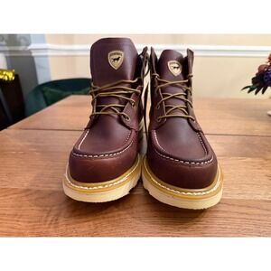 Irish Setter Mens 83605 Work Boots Waterproof EH Size 13 Burgundy Leather